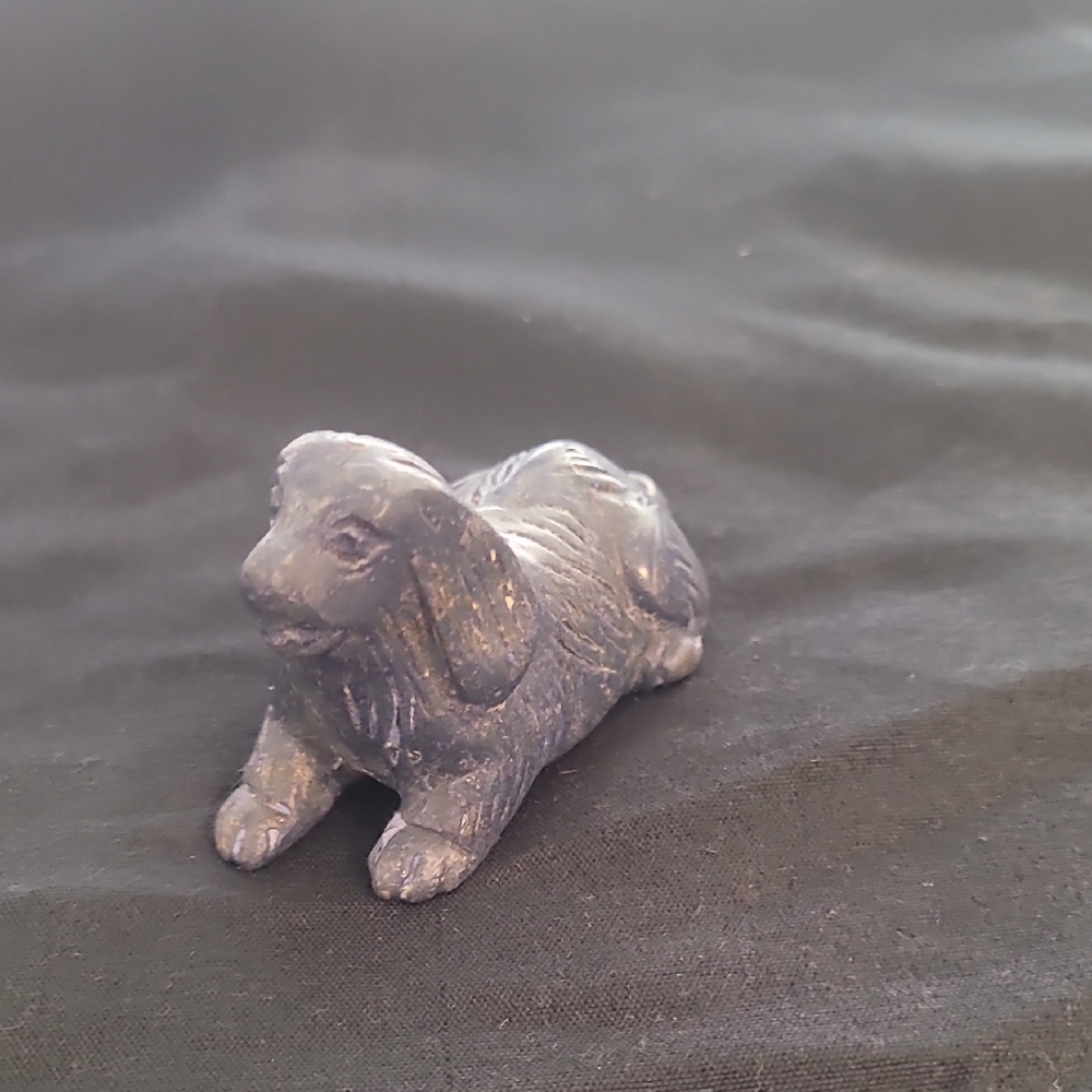 Genuine Royal Blue Lapis Lazuril Dog Figurine
